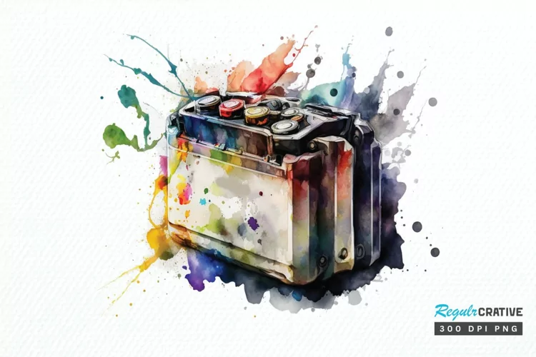 Watercolor Car Battery PNG Clipart