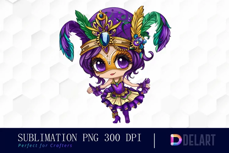 Carnival Chibi Watercolor Clipart