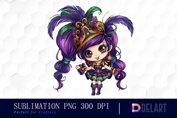 Carnival Chibi Sublimation PNG Clipart