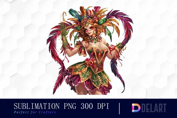 Carnival Girl Sublimation PNG Clipart