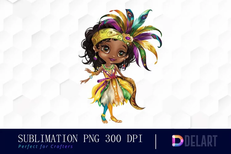 Carnival Girl Sublimation PNG Clipart