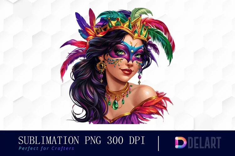 Carnival Girl Illustration Clipart