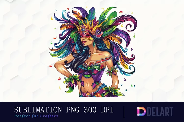 Carnival Girl Illustration Clipart