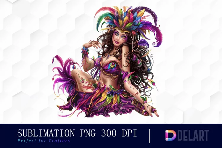 Carnival Girl Sublimation PNG Clipart