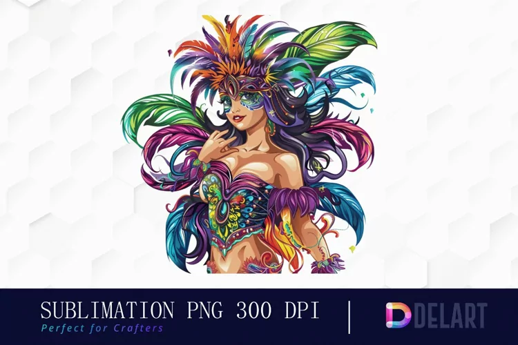 Carnival Girl Illustration Clipart