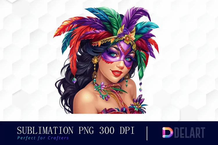 Carnival Girl Illustration Clipart