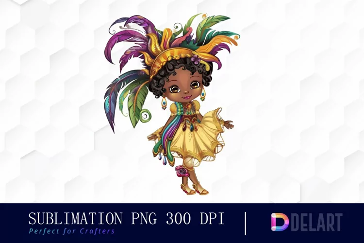 Carnival Girl Sublimation PNG Clipart