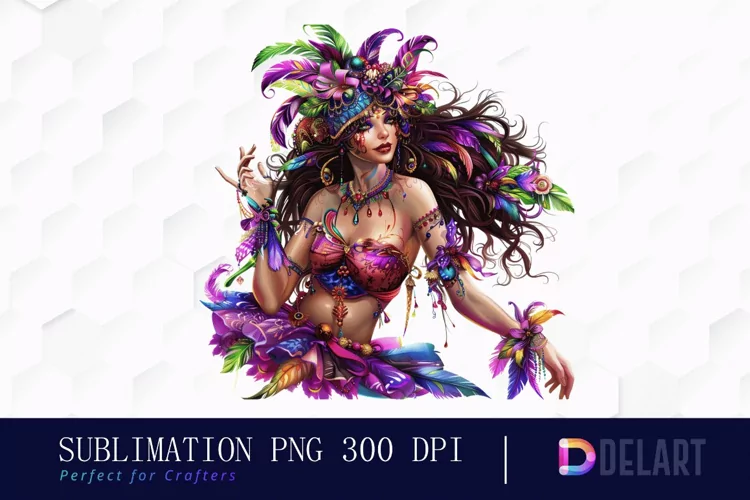 Carnival Girl Watercolor Clipart