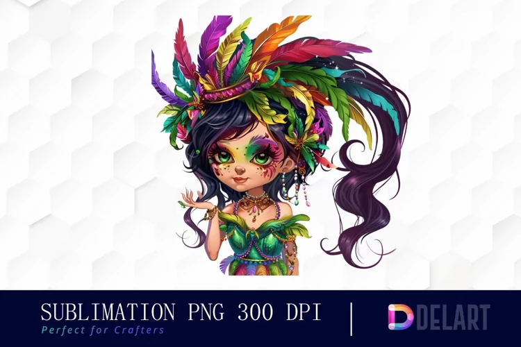Carnival Girl Sublimation PNG Clipart