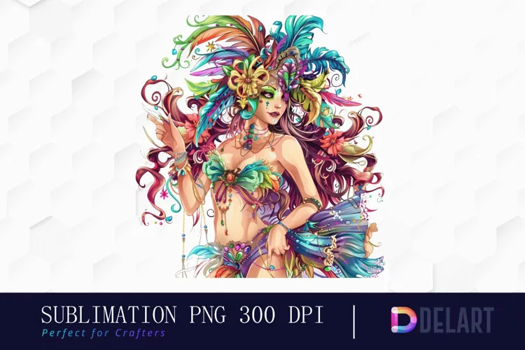 Carnival Girl Illustration Clipart