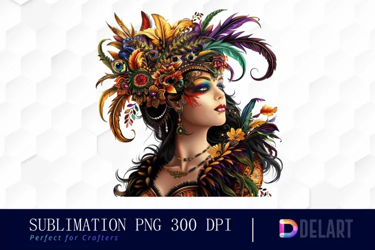 Carnival Girl Illustration Clipart