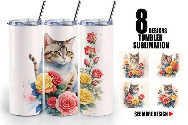 Cat Watercolor Image 9