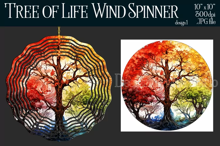 Tree of Life Wind Spinner, Christian Wind Spinner, Nature 1