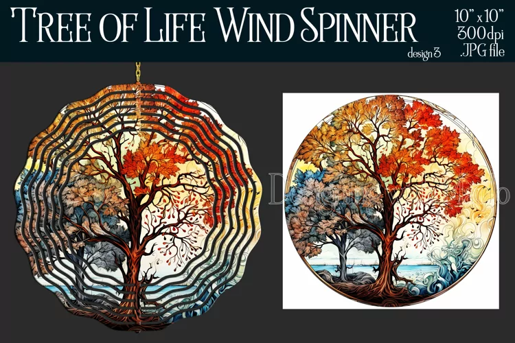 Tree of Life Wind Spinner, Christian Wind Spinner, Nature 3