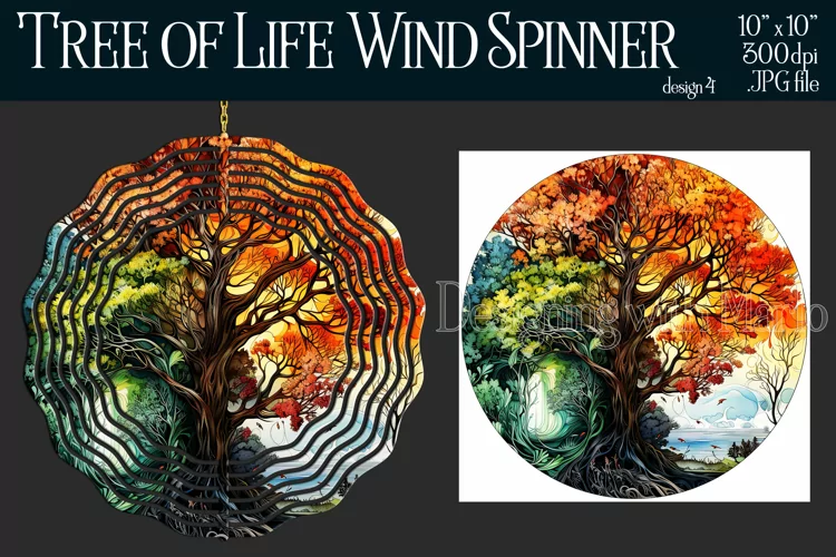 Tree of Life Wind Spinner, Christian Wind Spinner, Nature 4