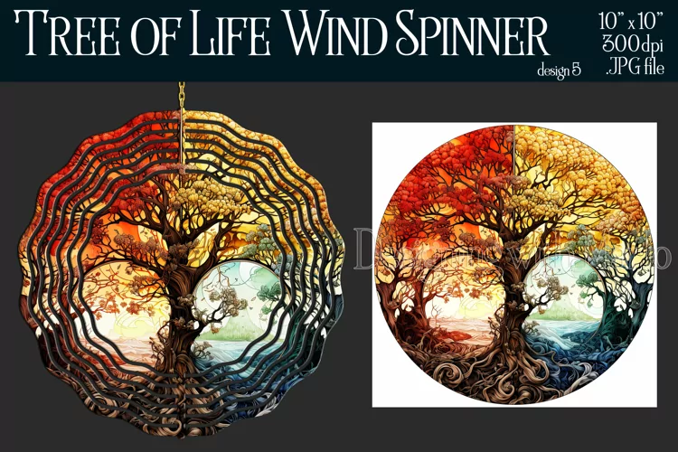 Tree of Life Wind Spinner, Christian Wind Spinner, Nature 5