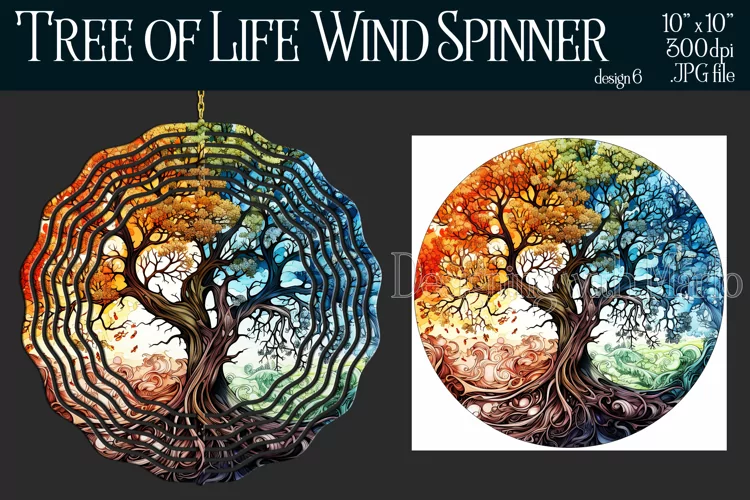 Tree of Life Wind Spinner, Christian Wind Spinner, Nature 6