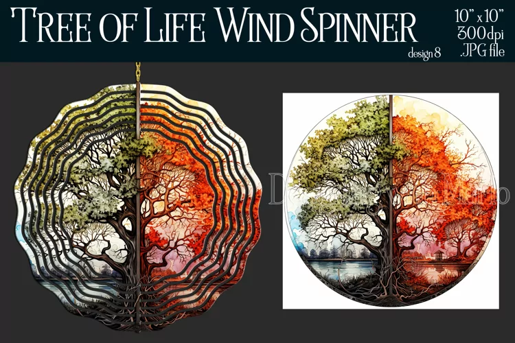 Tree of Life Wind Spinner, Christian Wind Spinner, Nature 8