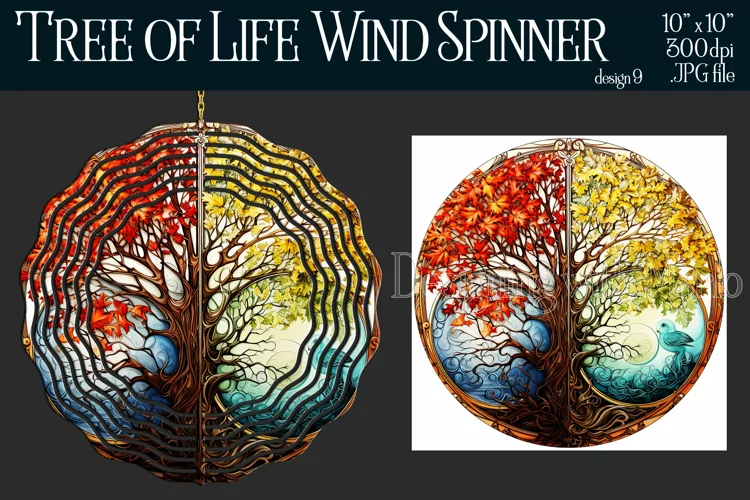 Tree of Life Wind Spinner, Christian Wind Spinner, Nature 9