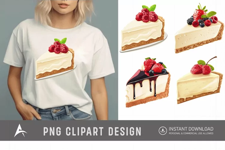Watercolor Cheesecake Clipart