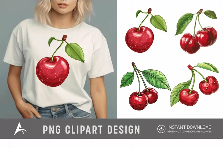 Watercolor Cherry Clipart