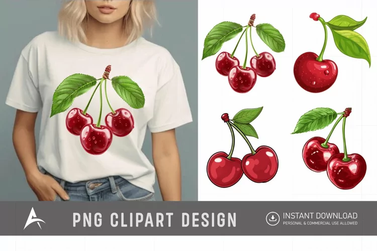 Watercolor Cherry Clipart