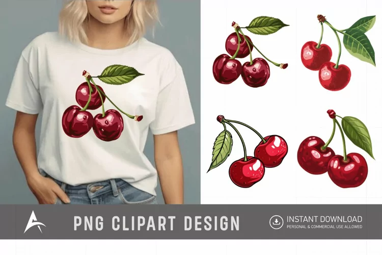 Watercolor Cherry Clipart