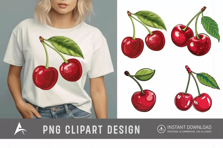 Watercolor Cherry Clipart