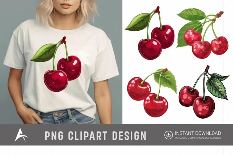 Watercolor Cherry Clipart