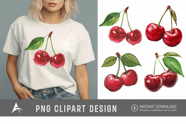 Watercolor Cherry Clipart