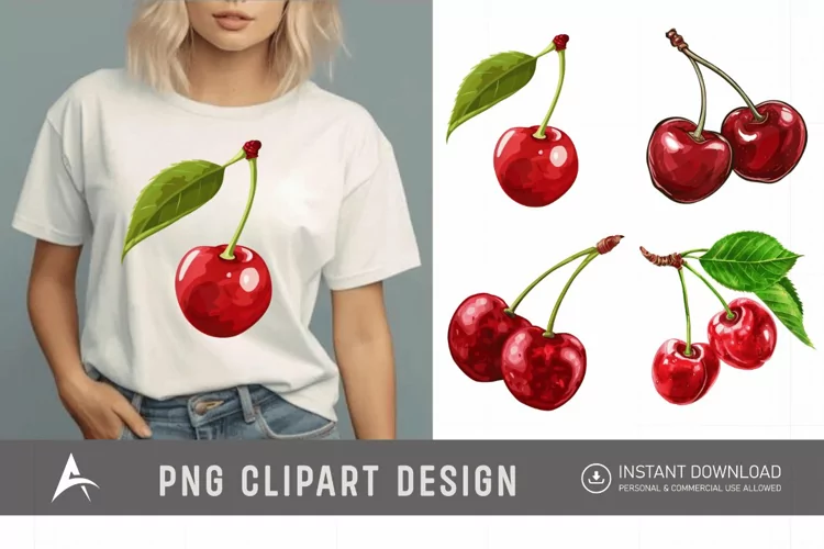 Watercolor Cherry Clipart