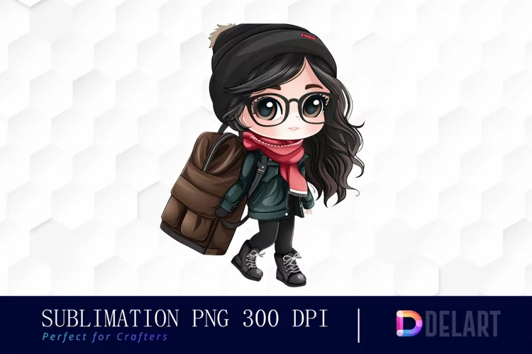 Chibi Travel Doll Graphics Clipart