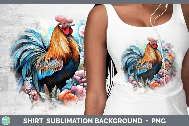Watercolor Chicken Shirt | Sublimation Sublimation Backgroun