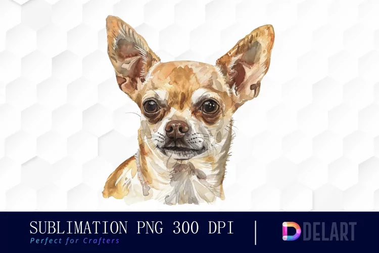 Chihuahua Watercolor Clipart