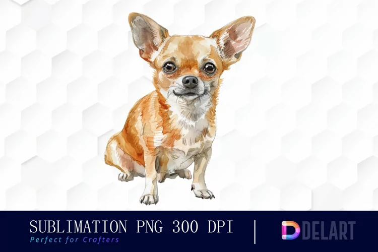Chihuahua Watercolor Clipart