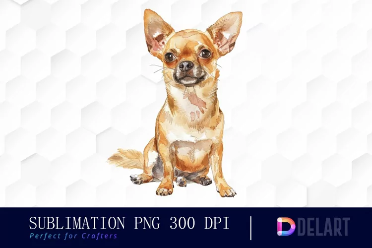Chihuahua Watercolor Clipart