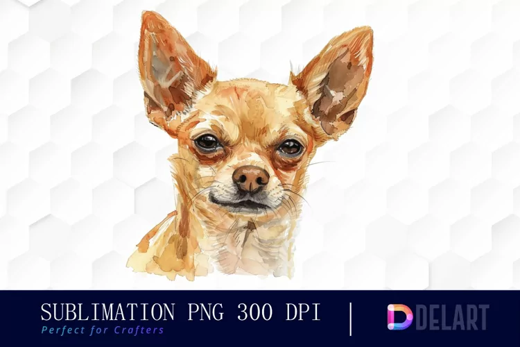 Chihuahua Watercolor Clipart