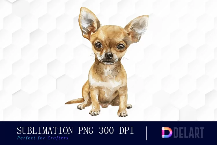 Chihuahua Watercolor Clipart
