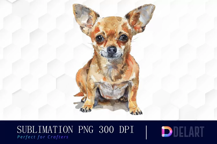 Chihuahua Watercolor Clipart