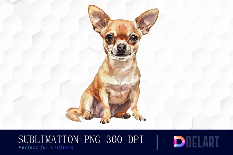 Chihuahua Watercolor Clipart