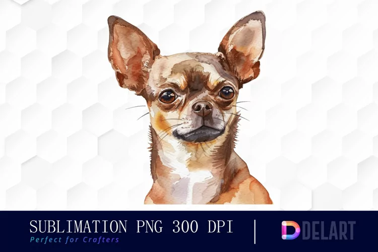 Chihuahua Watercolor Clipart