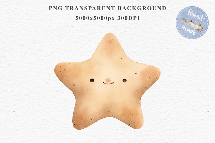 Watercolor Children Moon Stars Smiling Toddler Kids Clipart