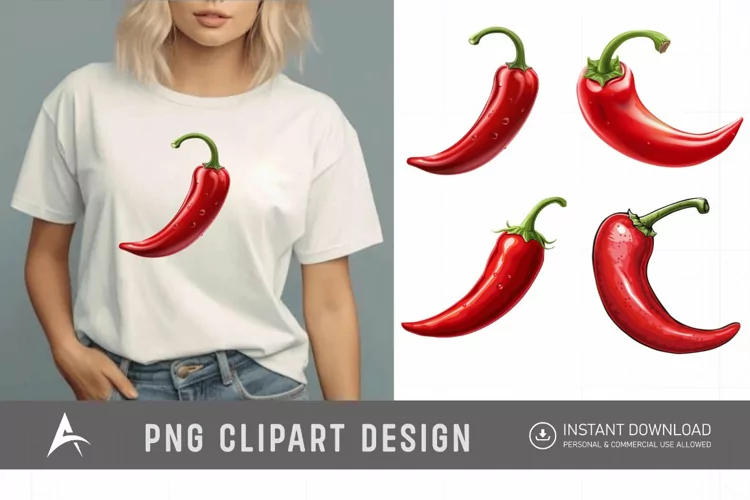 Watercolor Chili Pepper Clipart