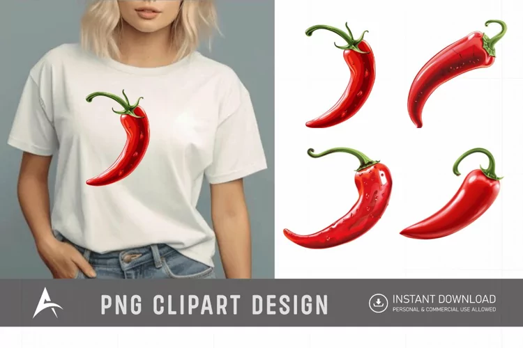 Watercolor Chili Pepper Clipart