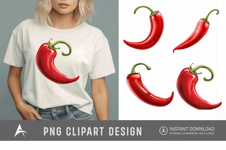 Watercolor Chili Pepper Clipart