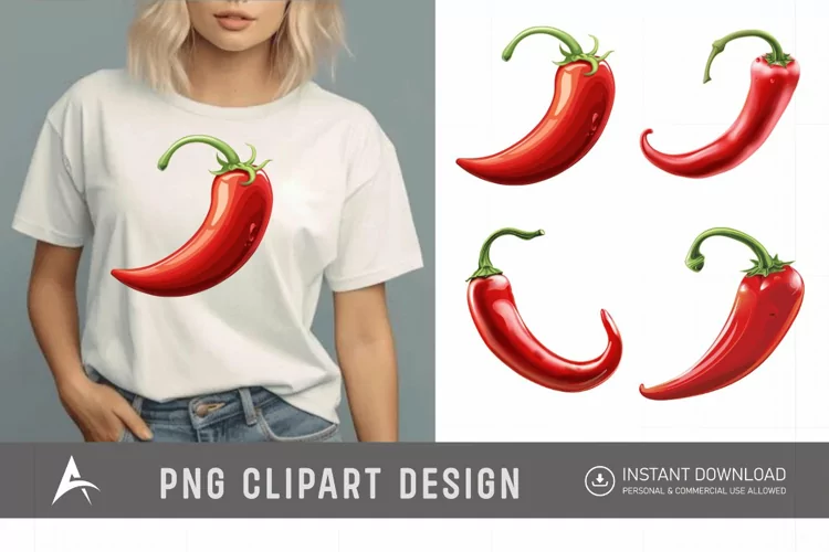 Watercolor Chili Pepper Clipart