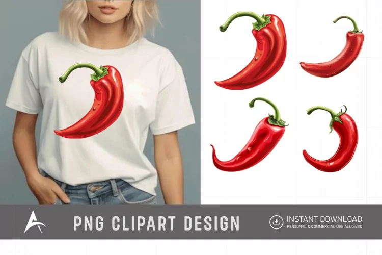 Watercolor Chili Pepper Clipart