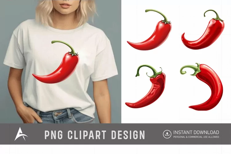 Watercolor Chili Pepper Clipart