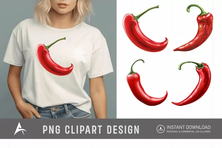 Watercolor Chili Pepper Clipart