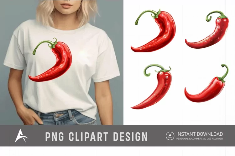 Watercolor Chili Pepper Clipart